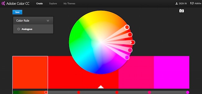 Halaman Website Adobe Color CC