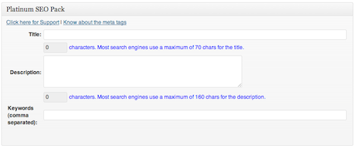 Kolom Isian WordPress SEO Kolom Isian WordPress SEO