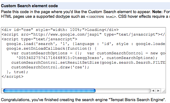 Kode Google Custom Search Kode Google Custom Search