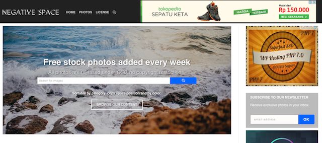 Website Negative Space